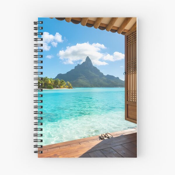 Item preview, Hanok Window to the World: Bora Bora Tropical Lagoon | Cinematic Korean Traditional Art designed and sold by SOOstudio73.
