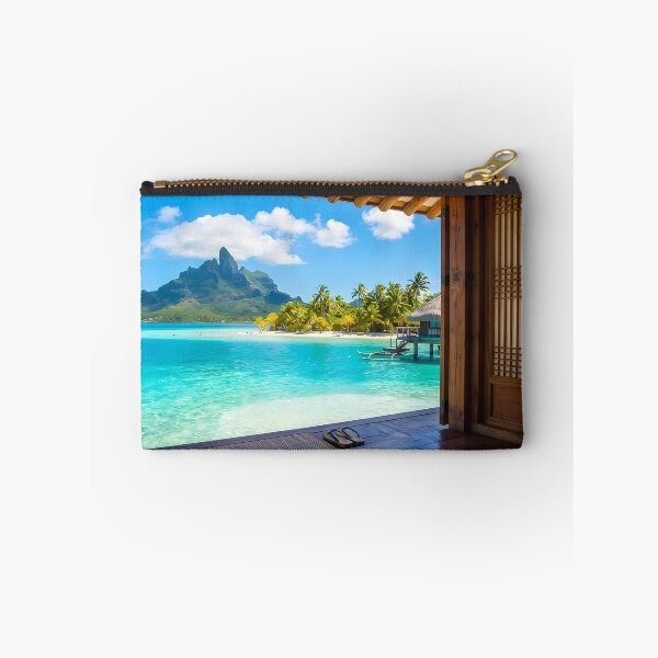 Item preview, Hanok Window to the World: Bora Bora Tropical Lagoon | Cinematic Korean Traditional Art designed and sold by SOOstudio73.