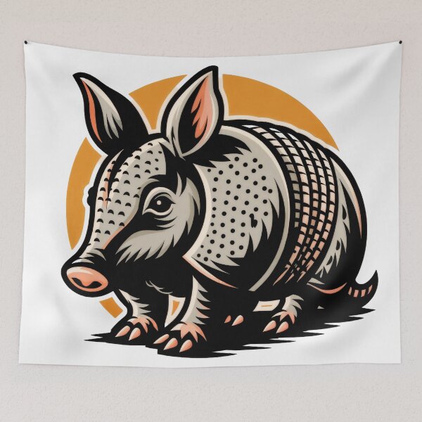 Item preview, Sticker - Decal - Pipe ‑ Stylized Armadillo Armor designed and sold by ForeverPrintsOK.
