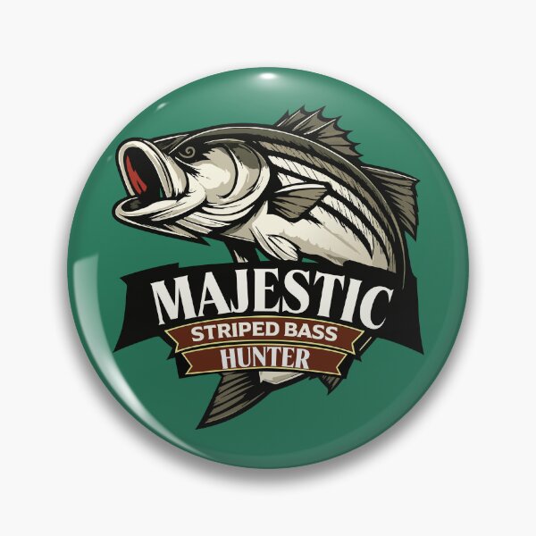 Item preview, Striped Bass fishing illustration "Majestic Stiped Bass Hunter". designed and sold by Art-Horizon.