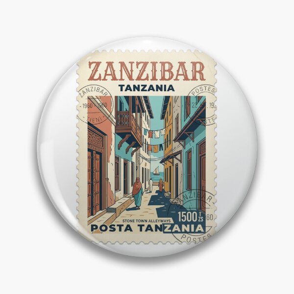Item preview, Vintage Zanzibar Stone Town Tanzania Travel Stamp designed and sold by k3rstman1.