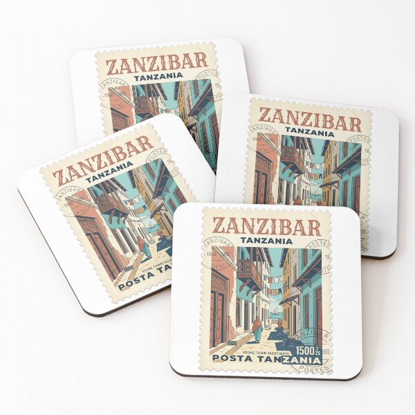 Item preview, Vintage Zanzibar Stone Town Tanzania Travel Stamp designed and sold by k3rstman1.