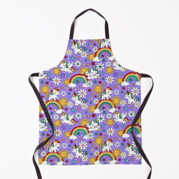 Item preview, Unicorns Rainbows and Sunshine in Purple designed and sold by KrisInStitches.