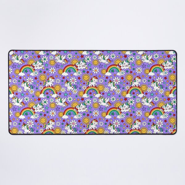 Item preview, Unicorns Rainbows and Sunshine in Purple designed and sold by KrisInStitches.