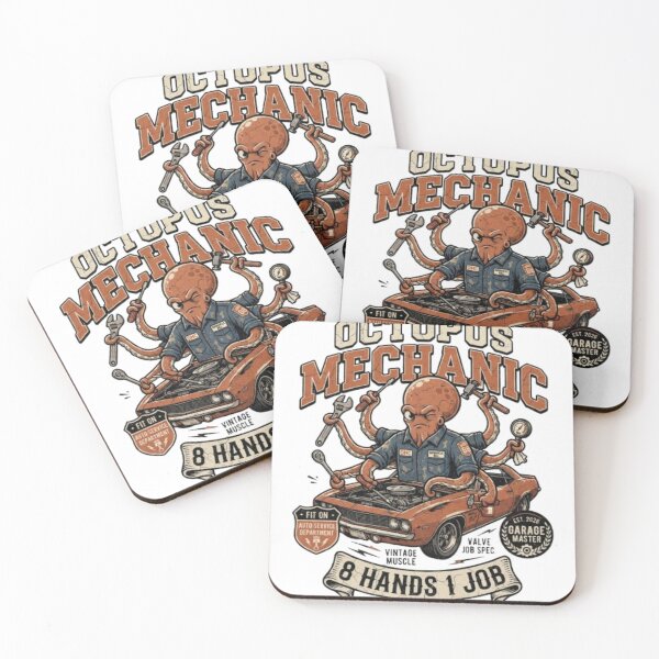 Item preview, Octopus Mechanic Funny Garage Animal Worker Shirt designed and sold by Fit On.