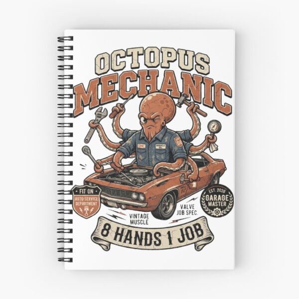 Item preview, Octopus Mechanic Funny Garage Animal Worker Shirt designed and sold by Fit On.