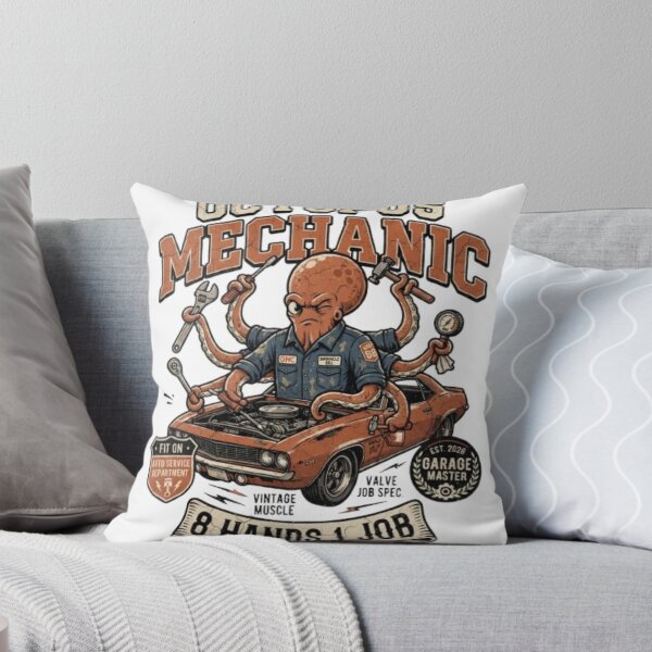 Item preview, Octopus Mechanic Funny Garage Animal Worker Shirt designed and sold by Fit On.