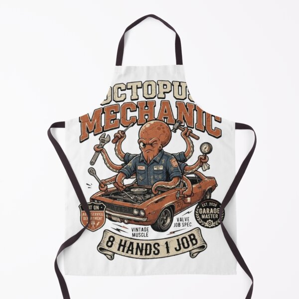 Item preview, Octopus Mechanic Funny Garage Animal Worker Shirt designed and sold by Fit On.