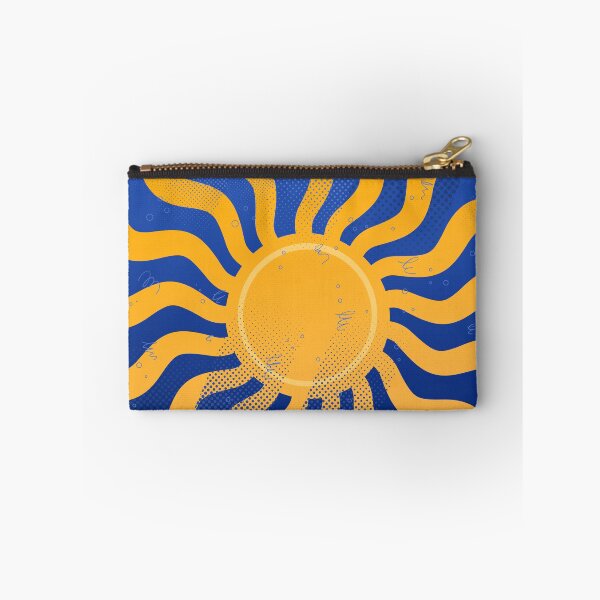 Item preview, Retro Sun Rays Blue Groovy Pattern designed and sold by chaaval.