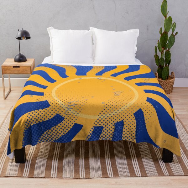 Item preview, Retro Sun Rays Blue Groovy Pattern designed and sold by chaaval.
