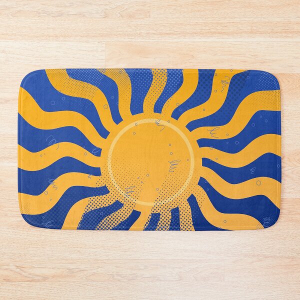 Item preview, Retro Sun Rays Blue Groovy Pattern designed and sold by chaaval.