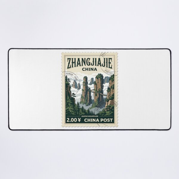 Item preview, Vintage Zhangjiajie China Avatar Mountains Travel Stamp designed and sold by k3rstman1.