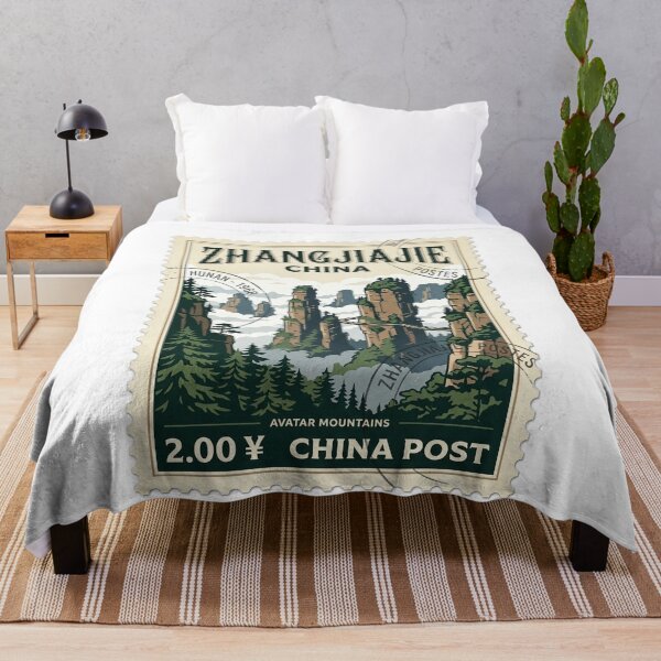 Item preview, Vintage Zhangjiajie China Avatar Mountains Travel Stamp designed and sold by k3rstman1.
