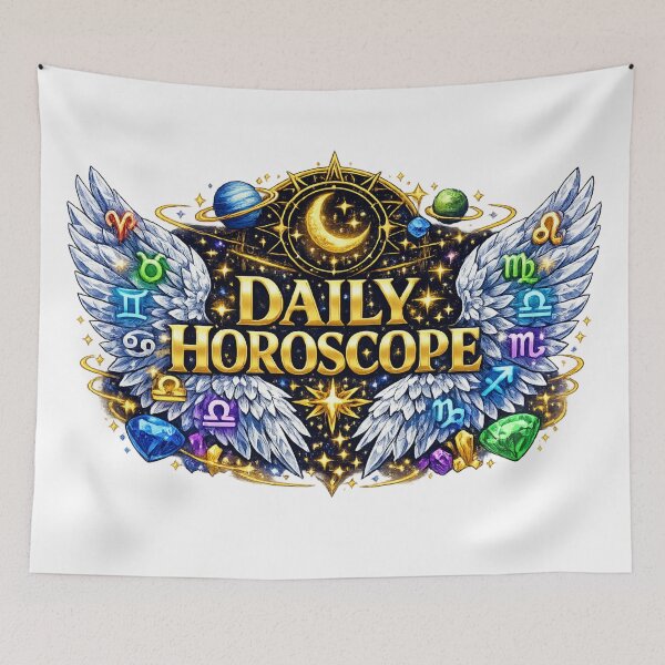 Item preview, Daily Horoscope Zodiac Wings Celestial Astrology Fantasy Design designed and sold by irfanshikh.
