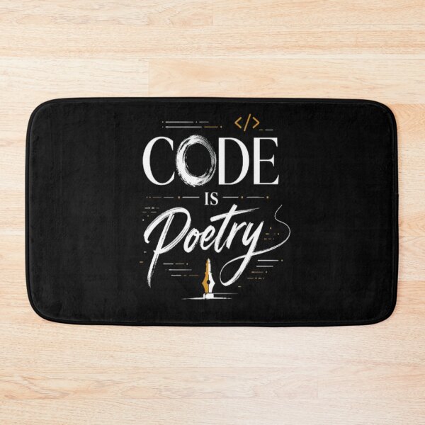 Item preview, Code Is Poetry  Minimalist Programmer Typography Design for Developers and Coders designed and sold by v6ziix.
