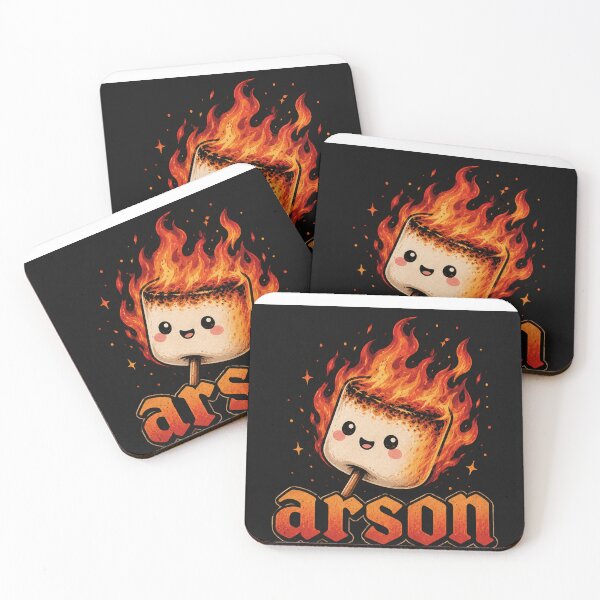 Item preview, Arson Marshmallow Shirt | Funny Burning Marshmallow Pun | Cute Campfire Humor Tee designed and sold by SleepyLlamaClothes.