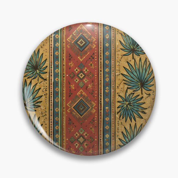 Item preview, Vibrant Nigerian Heritage Palm and Diamond Border designed and sold by Cha-Tea.
