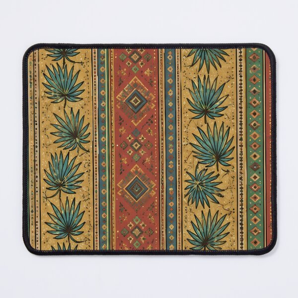 Item preview, Vibrant Nigerian Heritage Palm and Diamond Border designed and sold by Cha-Tea.