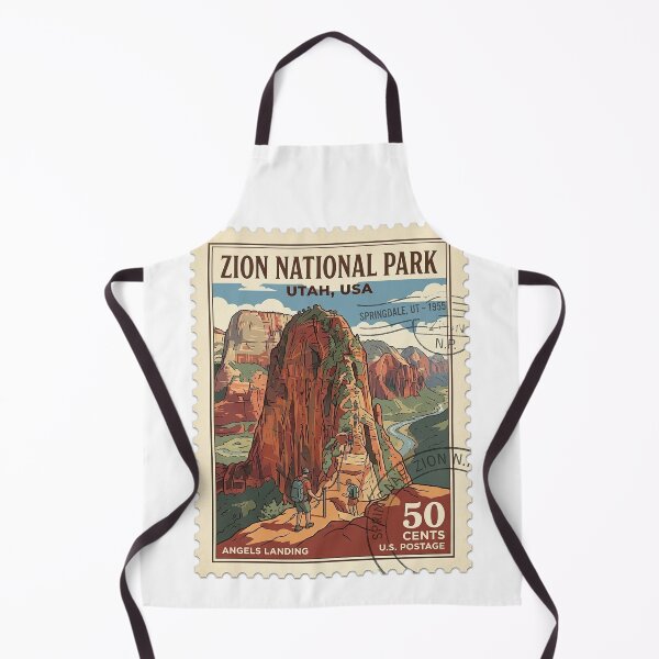 Item preview, Vintage Zion National Park Angels Landing Travel Stamp designed and sold by k3rstman1.