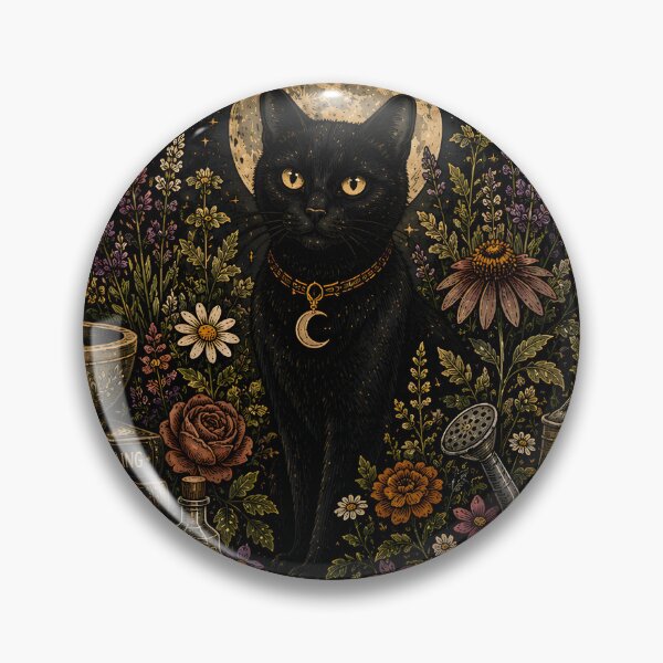 Item preview, Botanical Witch | Black Cat Floral Witchy Garden Vintage Halloween Design designed and sold by KAM-KAM-STORE.