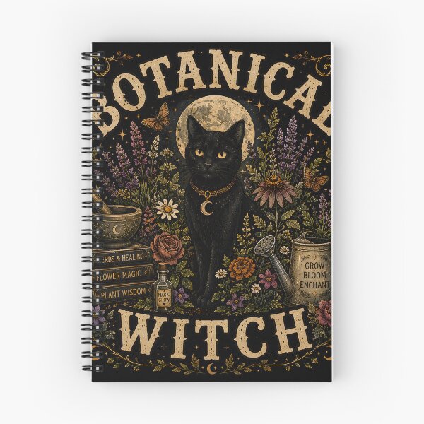Item preview, Botanical Witch | Black Cat Floral Witchy Garden Vintage Halloween Design designed and sold by KAM-KAM-STORE.