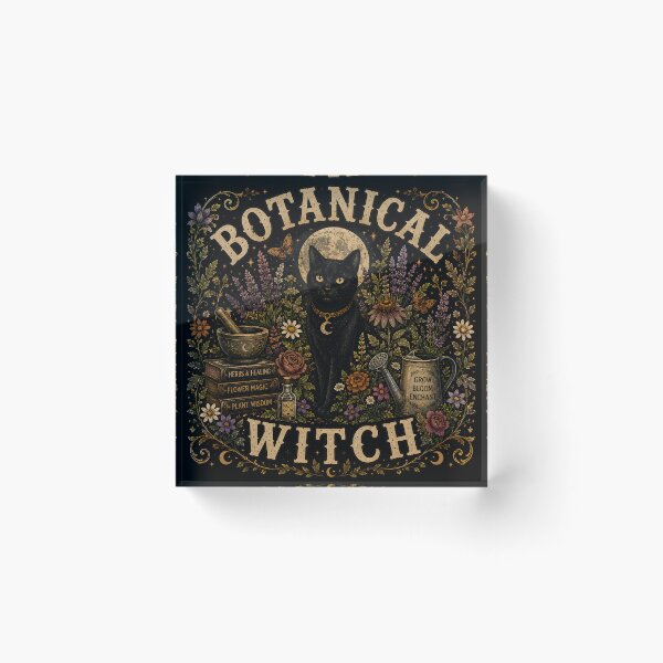 Item preview, Botanical Witch | Black Cat Floral Witchy Garden Vintage Halloween Design designed and sold by KAM-KAM-STORE.