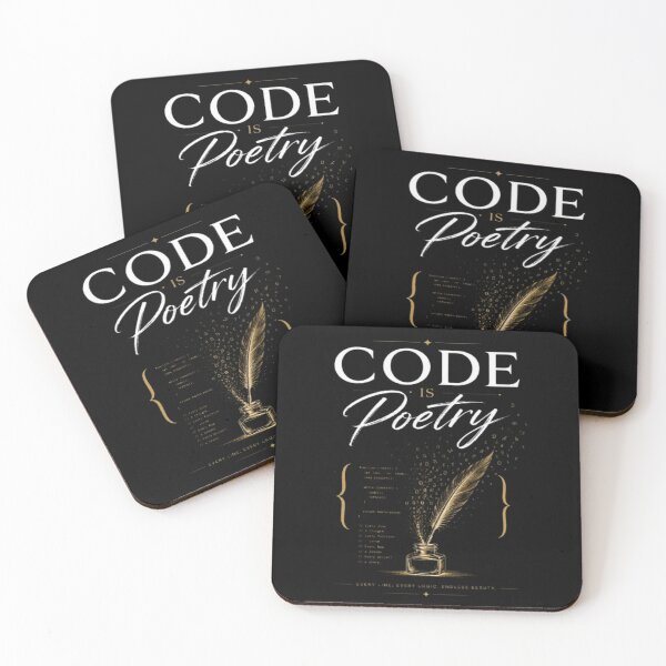 Item preview, Code Is Poetry  Minimalist Programmer Typography Design designed and sold by v6ziix.
