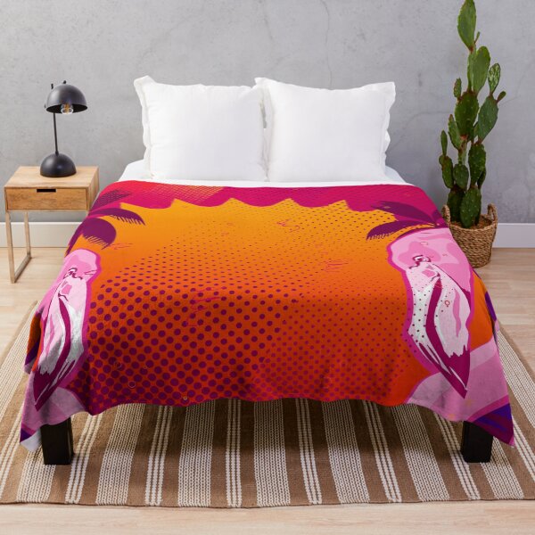 Item preview, Flamingo Duo Tropical Sunset Art designed and sold by chaaval.