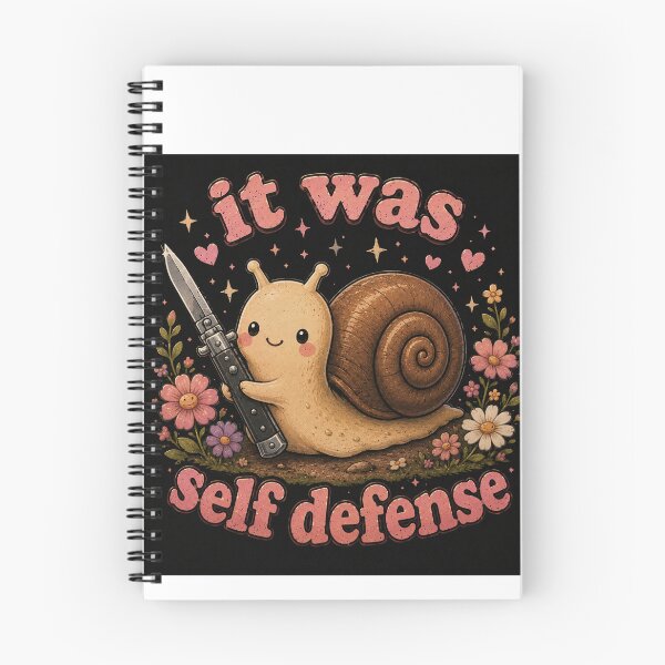Item preview, It Was Self Defense Snail Shirt | Funny Cute Snail Knife Meme | Kawaii Dark Humor Tee designed and sold by SleepyLlamaClothes.