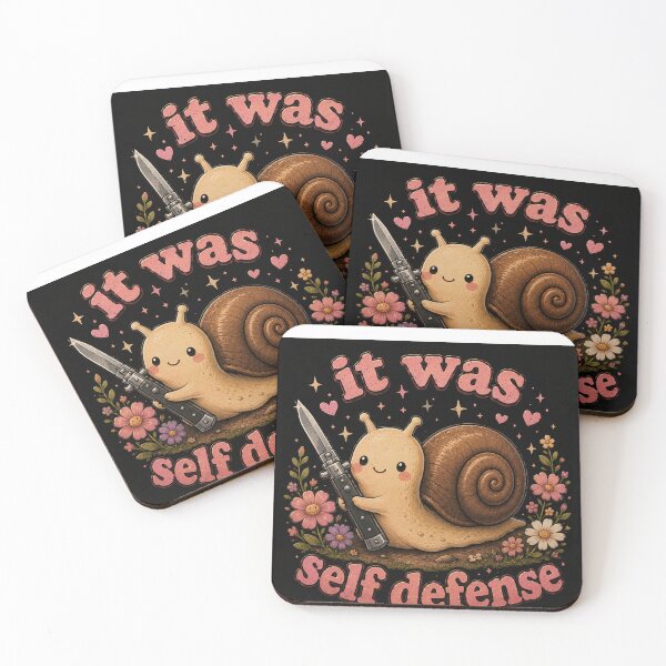 Item preview, It Was Self Defense Snail Shirt | Funny Cute Snail Knife Meme | Kawaii Dark Humor Tee designed and sold by SleepyLlamaClothes.