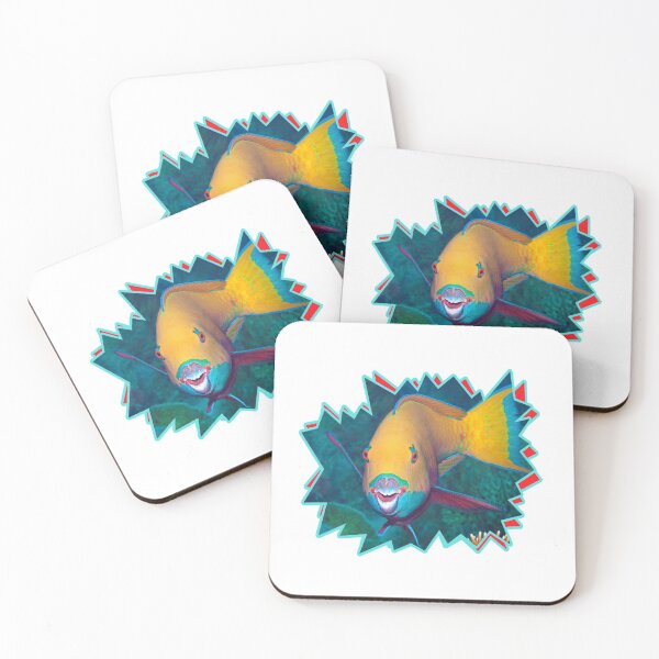 Item preview, Colorful Parrotfish Starburst Design * Graphic Underwater Art |  designed and sold by Photo & Design Ute Niemann.