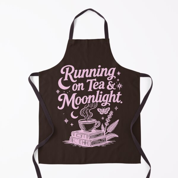 Item preview, Pink Running On Tea And Moonlight Book Lover Reading Aesthetic Cottagecore Witchy Vibes Magical Literary Design For Bookworms Night Owls And Romance Readers designed and sold by Connys Colorful World.