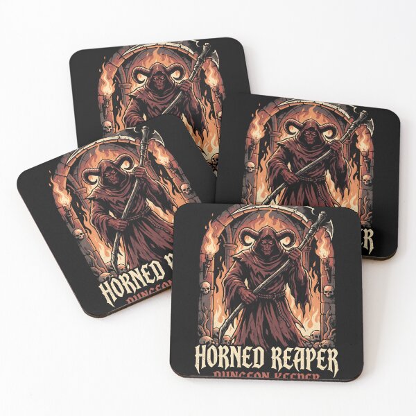 Item preview, The Horned Reaper Dungeon Keeper Gothic Gaming Graphic Tee designed and sold by Senpaiwaves.