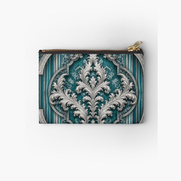 Item preview, Teal-Silver Baroque & Damask designed and sold by DesignsByPrnces.