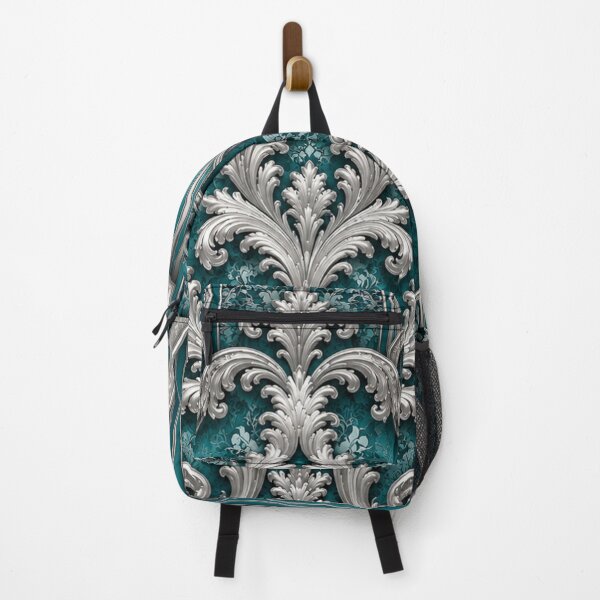 Item preview, Teal-Silver Baroque & Damask designed and sold by DesignsByPrnces.