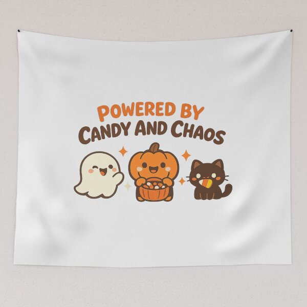 Item preview, Powered By Candy And Chaos, Cute Halloween Graphic designed and sold by PhylonBoxx.