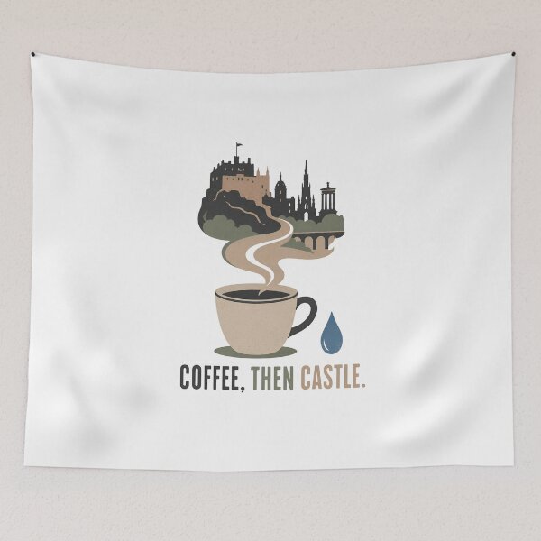 Item preview, Edinburgh Coffee, Then Castle – Rainy City Ritual designed and sold by Fenay Designs.