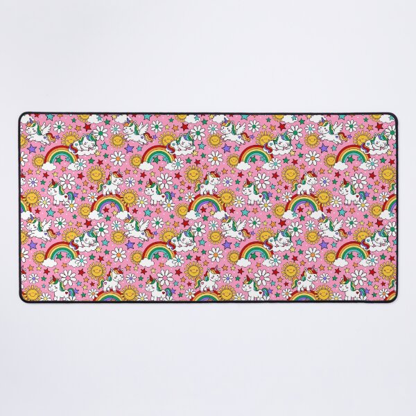 Item preview, Unicorns Rainbows and Sunshine in Pink designed and sold by KrisInStitches.