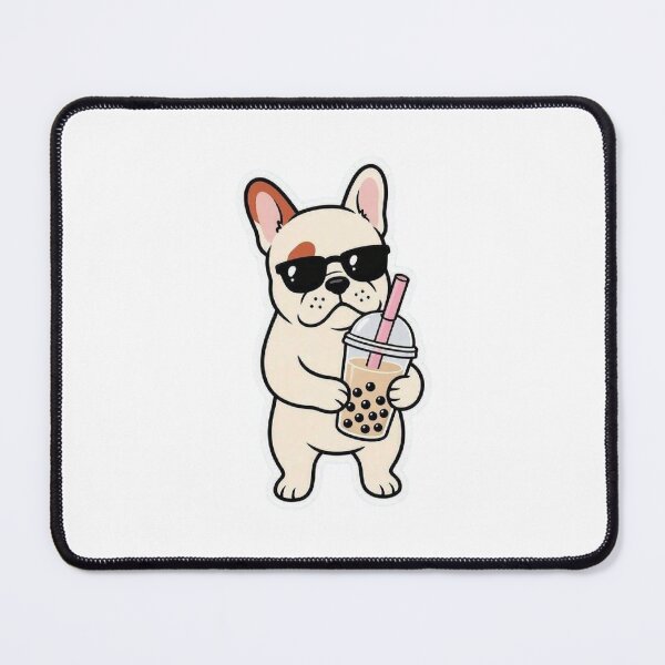 Item preview, Cute French Bulldog Drinking Boba Tea designed and sold by BobaCatDesign.