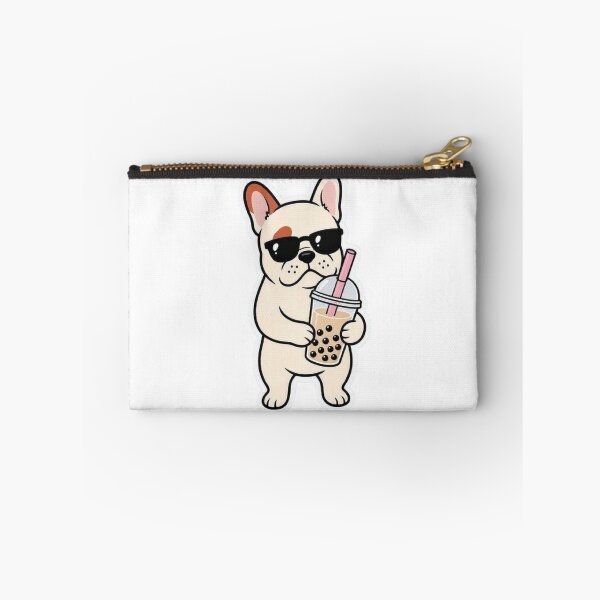 Item preview, Cute French Bulldog Drinking Boba Tea designed and sold by BobaCatDesign.