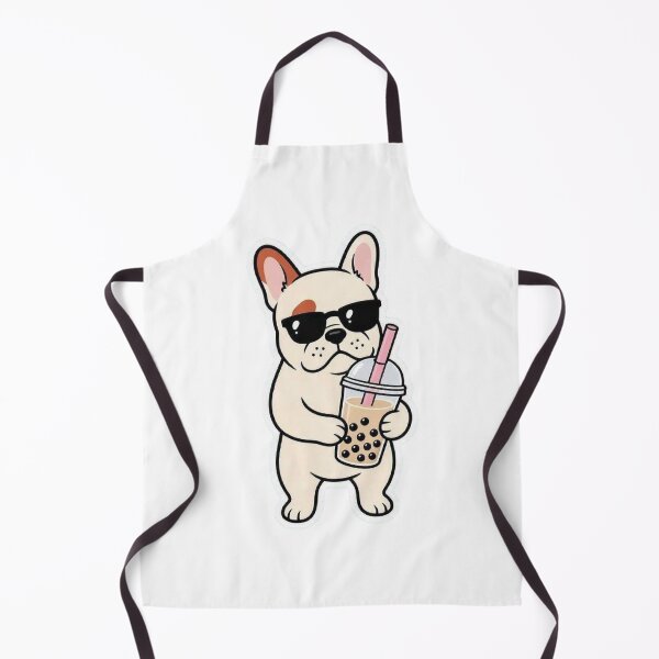 Item preview, Cute French Bulldog Drinking Boba Tea designed and sold by BobaCatDesign.