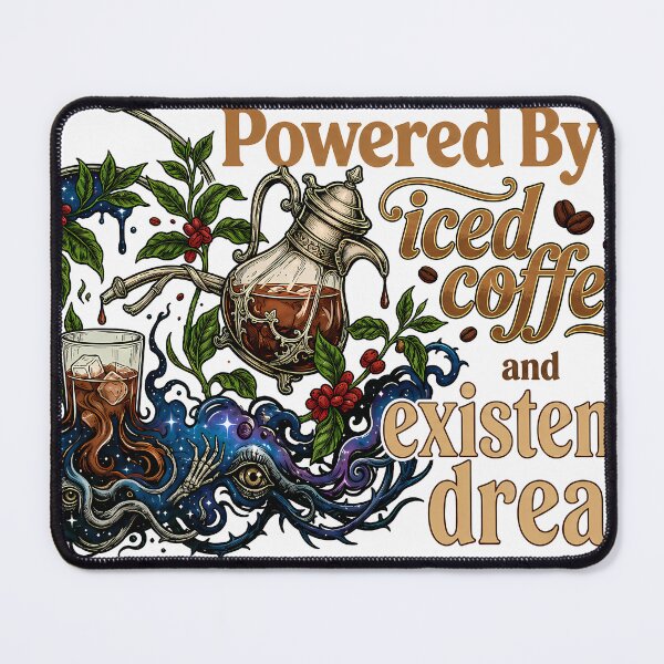 Item preview, Powered By Iced Coffee And Existential Dread designed and sold by Clavivs.
