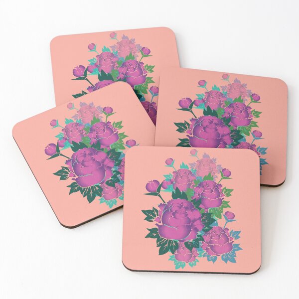 Item preview, Purple Peony Korean Folk Art Floral Painting designed and sold by allpalgo.