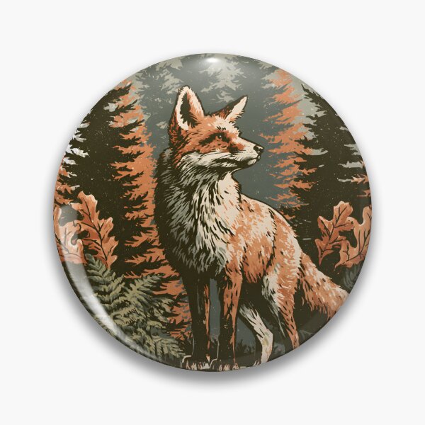Item preview, Majestic Woodland Fox | Autumn Forest Wildlife Nature Illustration designed and sold by KAM-KAM-STORE.
