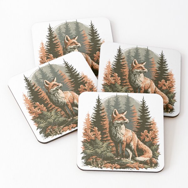 Item preview, Majestic Woodland Fox | Autumn Forest Wildlife Nature Illustration designed and sold by KAM-KAM-STORE.