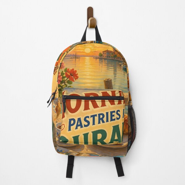 Item preview, Morning Pastries in Burano, Italy: Vintage-Style Painterly Travel Poster designed and sold by LSVart.