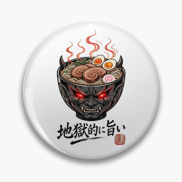 Item preview, Ramen Oni - Demonic and Delicious Ramen in yokai bowl. designed and sold by Neurospicy Trolls.