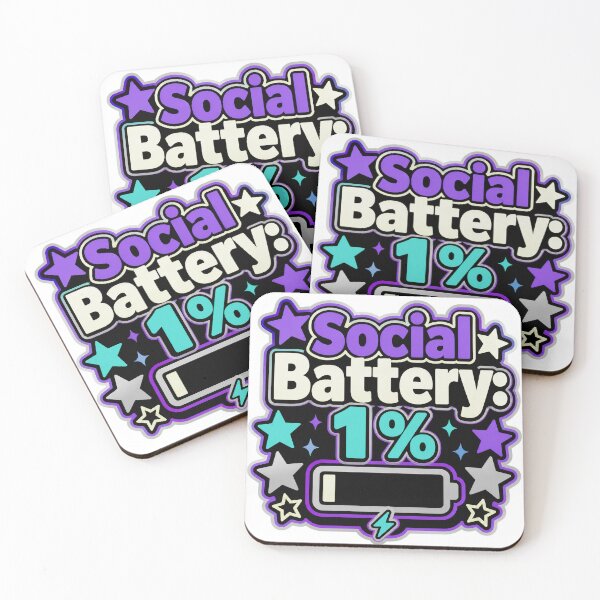 Item preview, Social Battery: 1% designed and sold by good-graffity.