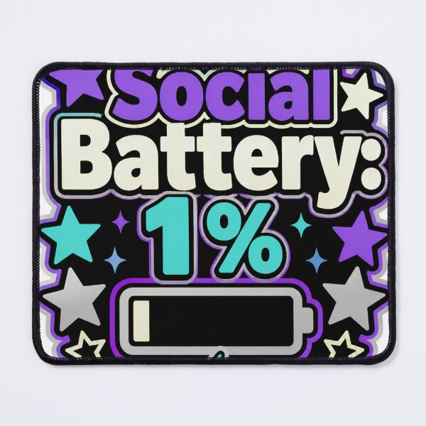 Item preview, Social Battery: 1% designed and sold by good-graffity.
