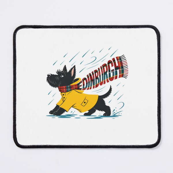 Item preview, Edinburgh Rainy-Day Scottie – Tartan Wind Warrior designed and sold by Fenay Designs.
